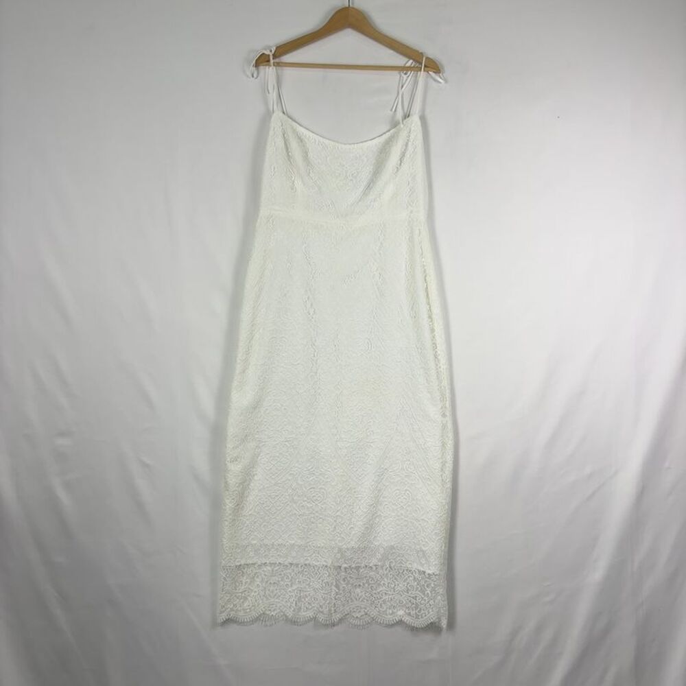 Park & Fifth Park & Fifth Madison Dress: White Lace Midi Dress